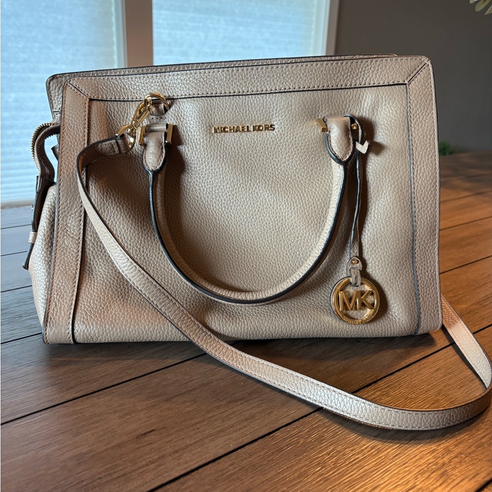 Michael Kors Cream Satchel Bag